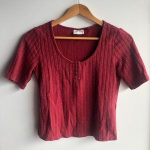 Soft Red Henley T